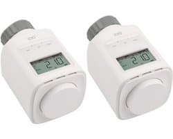 2x Programmeerbare Elektronische Radiatorknop - Energiebesparende Verwarmingsthermostaat met Timer