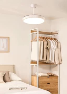 Plafondventilator met licht en afstandsbediening, WiFi en timer, 108 cm, 6 snelheden, intrekbare vleugels — thumbnail 4