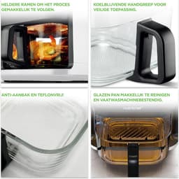 Airfryer 5,5 L – Heteluchtfriteuse met Transparante Kom – 8-in-1 Koken voor Gezonde Gerechten – Nauwkeurige Temperatuur tot 200°C — thumbnail 5