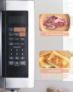 Grote Magnetron met Grill - 42 Liter Zetel met 1100W en 1400W, 11 Vermogensstanden en Automatische Menu's — thumbnail 5