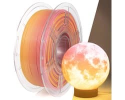 Transparant PETG Filament 1.75mm Roze Geel Gradient, 1kg Hoge Snelheid en Precisie