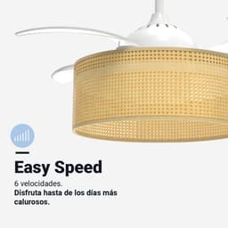 Stille Plafondventilator met Verlichting en Afstandsbediening - Ø 104 cm — thumbnail 2