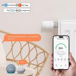 Slimme Zigbee Radiator Thermostaat met Tuya App Controle en Programmeerbare Verwarming (M30 x 1,5 mm) — thumbnail 3