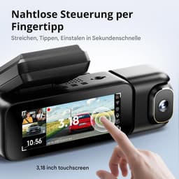 BOTSLAB 4K 3-Kanaals Dashcam Auto Voor Achter - 3-Kanaals 4K+1080P+1080P - GPS 5.8GHz WiFi Dashcam met - 128GB SD-kaart - 3.18" - Super Nachtzicht - WDR -G-sensor -loopopname -parkeermonitor- ADAS - dashcam voor auto — thumbnail 3