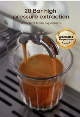 HiBREW H10A Halfautomatische Espressomachine – 19 Bar – Programmeerbaar – Krachtige Stoomfunctie – Thermoblok Verwarmingssysteem — thumbnail 3