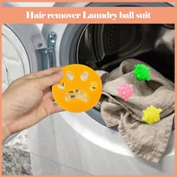 4 Stuks Wasmachine Haarvanger en 5 Wasmachine Pluizenballen voor Dierenhaar en Pluisverwijdering — thumbnail 3