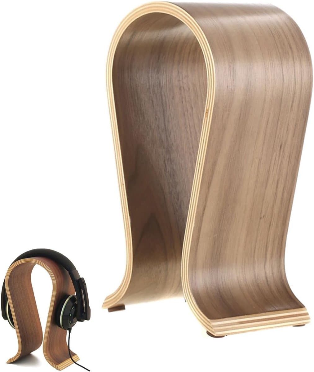 Koptelefoon Houder - Koptelefoonhouder - Houten Koptelefoonhouder - U-vormig - Headset Stand - Standaard voor koptelefoon - Koptelefoon Haak - Universeel - Presentatierek - opbergrek - voor thuis, kantoor en winkel - 25*15*10 cm — afbeelding 1