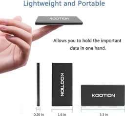 Externe SSD harde schijf 1 TB - Snelle Portable SSD tot 550 MB/s, USB 3.1 Gen2 voor Gaming en Meer — thumbnail 3