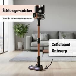 BambiClean Steelstofzuiger Draadloos Zonder Zak - 30kPa Zuigkracht - LED Vuildetectie - Snoerloze Stofzuiger op Accu — thumbnail 4