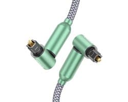 Optische audio kabel 90 graden - 1M Toslink SPDIF Kabel voor TV, Soundbar en Home Theater