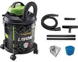 Stofzuiger 20L met metalen tank, 1400W - Flexibele slang & Plat mondstuk