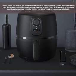 Vuurvaste Mat - Warmtebeschermingsmat 60 x 40 cm - Antislip Siliconen Matten voor Keukenwerkbladen - Airfryer Oven Magnetron - Set van 2 — thumbnail 4
