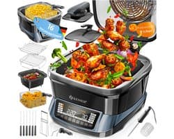 KESSER® Multicooker Airfryer 8L met 16 Kookfuncties Inclusief Stoomkoker, Rijstkoker, Grill Apparaat