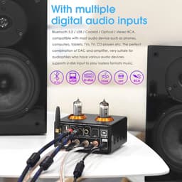 Mini Tube Amplifier met Bluetooth 5.0 en VU-meter — thumbnail 4