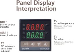 Digitale PID-controller Thermostaat voor Temperatuurregulatie tot 1300 ℃ met 40A SSR-relais en K-type Thermokoppel — thumbnail 5