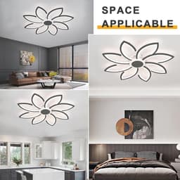 90cm Dimbare Plafondlamp Met Afstandsbediening Voor Slaapkamer En Woonkamer — thumbnail 2
