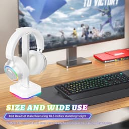 Gaming hoofdtelefoonstandaard met RGB verlichting en flexibele steun — thumbnail 3