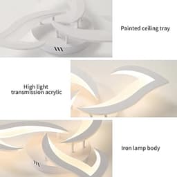 Moderne dimbare LED-plafondlamp 35W met afstandsbediening en lichttemperatuurinstelling — thumbnail 5