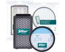 Sillar 2x stofzuigerfilters voor stofzuiger zonder zak - filterset - HEPA, wasbaar schuimfilter - anti-allergeen - geschikt voor Rowenta Tefal Compact Power - vervanging voor filters ZR903501 RS-RT900574 ZR005901
