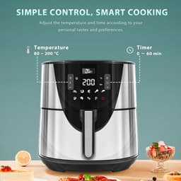 XXL Heteluchtfriteuse 7,5l met Digitale Touchscreen en 10 Menu's voor Gezond Koken — thumbnail 2