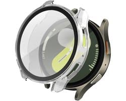 Screen protector - Geschikt voor Samsung Galaxy Watch 7 - 44 mm - Full Cover Hard Case / Beschermend Hoesje - Transparant