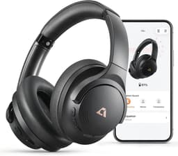 1Mii Y8+ Active Noise Cancelling Headphones, Wireless LDAC Hi-Res Audio with Adjustable EQ, 75 Hours Playtime, Over-Ear Bluetooth Headphones, Comfortable, Foldable Black — thumbnail 1