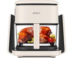2-in-1 Multifunctionele Airfryer met Plaatfunctie - 4 Liter, 1100W, 8 Kookprogramma's