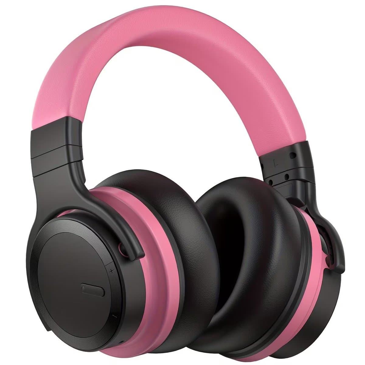 Draadloze Over-Ear Koptelefoon – Actieve Ruisonderdrukking – Diepe Bas – 30 Uur Speeltijd – Roze/Zwart — afbeelding 1