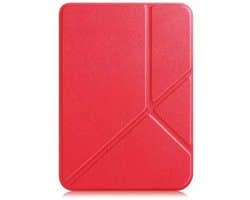 Scoby Hoesje Geschikt voor Kobo Clara BW - Luxe Bescherm Case - Trifold - Book Cover - Tablet Cover - Rood