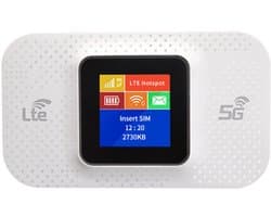 QTTVBTNA - 1 Stuk Mobiele 4G WiFi Router - met SIM Kaartsleuf - 150Mbps - Draadloos Internet - Voor Reizen, Thuis & Camping - Witte