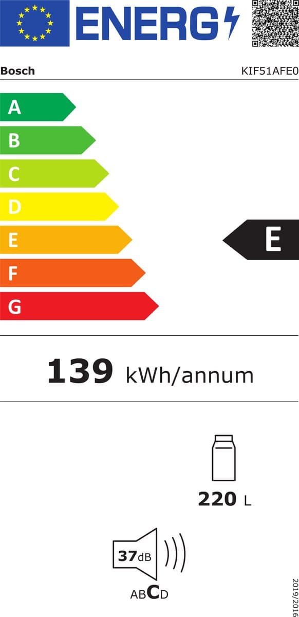 Bosch Serie 8 KIF51AFE0 inbouw koelkast 140 cm deur op deur — afbeelding 1