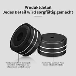 4 stuks aluminium luidspreker HiFi-absorbervoeten 40 mm × 20 mm — thumbnail 5