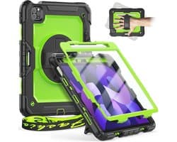 Schokbestendige iPad Air 4e/5e Generatie Hoes met Schermbeschermer en Kickstand - 10,9 Inch Kindvriendelijk Design