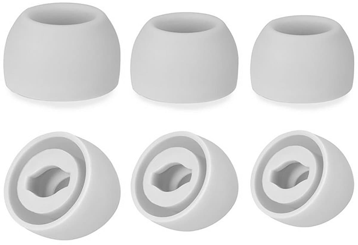 Ibley ComfortFit Siliconen tips voor Samsung Galaxy Buds Pro wit met mesh – Siliconen Ear Tips – Met Mesh – S/M/L Formaten – 3 Paar — afbeelding 1