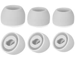 Ibley ComfortFit Siliconen tips voor Samsung Galaxy Buds Pro wit met mesh – Siliconen Ear Tips – Met Mesh – S/M/L Formaten – 3 Paar