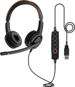 Axtel Voice UC40 duo NC USB koptelefoon voor PC/Laptop | Office Headset, Thuiswerk en Muziek | Skype for Business — thumbnail 4