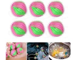 6 Stuks - Wasserij Bal - Beschermen Bal - Verwijderen Ontharing Cleaning - Decontaminatie Wasmachine Wassen - Nylon Wasserij Bal - LOUZIR