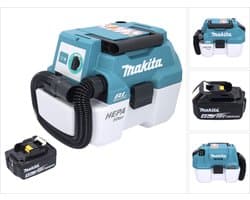 Makita DVC 750 LM1 accustofzuiger LXT 18 V 67 mbar 7,5 l borstelloos + 1x accu 4,0 Ah - zonder oplader