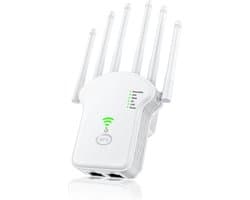 Ntech WiFi Versterker - 1200 Mbps - WPS Knop Router - WiFi Repeater Extender - WiFi Booster