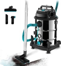 Cecotec Conga Rockstar Wet & Dry Steel Pro, 30 l, 1600 W, 23 kPa, afvoersysteem, stofzuiger en ventilator, metalen frame, wielen — thumbnail 1