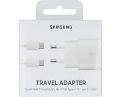 Samsung Universele USB-C adapter/oplader - Snellader 25W - Wit - met kabel