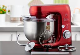 Keukenmixer - mixer met mengkom - 800W - rood — thumbnail 3