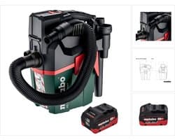 Metabo AS 18 L PC Compact accustofzuiger 18 V 6 l IPX4 stofklasse L nat en droog + 1x accu 10,0 Ah - zonder oplader