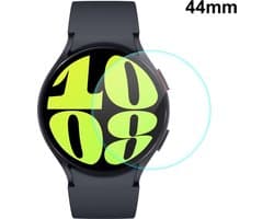 By Qubix - Screen protector Tempered Glass - Full cover - Geschikt voor de Samsung Galaxy Watch 6 - 44mm