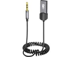 AdroitGoods USB Bluetooth Aux Receiver Ontvanger - Auto - Bluetooth 5.0 Zender - Kabel - Carkit
