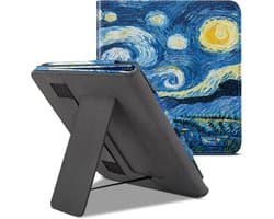 Lunso - Luxe sleepcover stand hoes - Geschikt voor Kobo Libra 2 (7 inch) - Van Gogh De Sterrennacht
