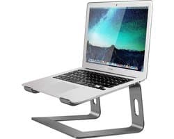 Laptopstandaard – Laptopstand – Laptophouder – Laptop Steun – Bureau - Statief – Laptopverhoger – Laptoprek - Macbook Air Pro Standaard – Aluminium LB-562 – Grijs