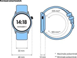 Belesy® Link - Smartwatch Dames - Smartwatch Heren - Horloge - Stappenteller - 1.4 inch - Kleurenscherm - Full Touch -Bluetooth Bellen - Zilver - Siliconen - Rood - Moederdag — thumbnail 2