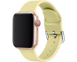 Smartwatch bandje - Apple Watch 38mm 40mm 41mm - geel siliconen