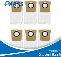 Xiaomi B116 Stofzakken (6 Stuks, Plus.Parts® alternatief voor RDB3) — thumbnail 1